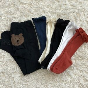 Ruffle Butt Knee High Socks and Gap Tights - 2T